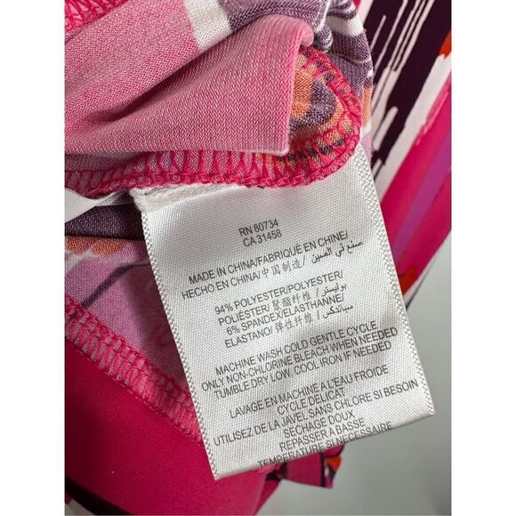 BcbgMaxAzria Dress Womens Size XXS Psychedelic Mod Shift 3/4‎ Sleeve Multicolor - Picture 6 of 6